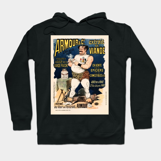 ARMOUR & CO Meat Extract Beverage Drink Vintage French Advertisement Hoodie by vintageposters